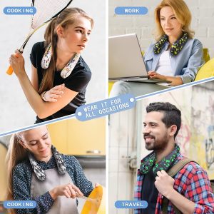 FrSara Neck Fan, Portable Fan Strong Wind, Adjustable, 360° Cooling, Super Quiet, No Blade Fan Design, No Hair Twisting, Even Air Volume On Both Sides, Non-Slip Material, Short Charging, Long Use Time